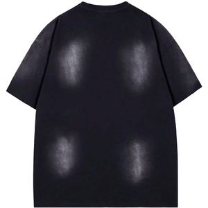 ราคาขายส่ง เสื้อยืดเจอร์ซีย์ผ้าฝ้าย 100% สวมใส่สบาย สไตล์สตรีทแวร์ พิมพ์ลายกราฟิกทรงบ็อกซี่ ล้างสีแบบแอซิดวอช เสื้อยืดผู้ชาย AI-TS-41 - Product Image 2