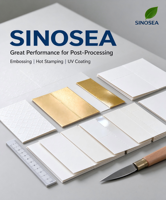 Papier A4 Sinosea GE-A4-01 70-80GSM en Pâte Vierge, 500 Feuilles/Rame, 5 Rames/Boîte, Compatible Jet d'Encre, Usage Industriel, Zhejiang