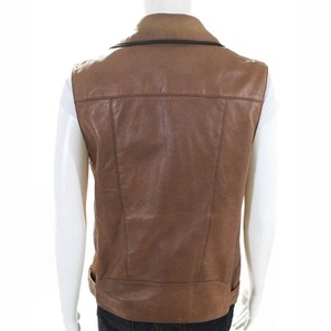 Gilet de motard en cuir d'agneau véritable pour femme avec ceinture - Product Image 2