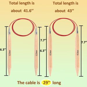 Agujas de tejer circulares de madera ecológicas Fuertes, suaves y elegantes para puntadas impecables y un flujo de tejido perfecto - Product Image 5