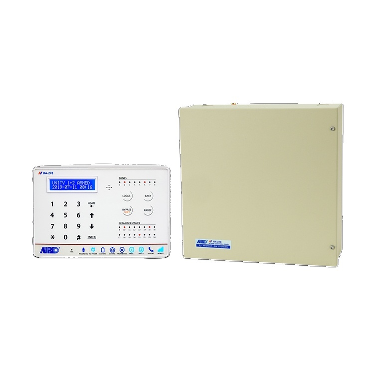 HA-278-A Wired Security Intrusion Alarm Systems 8 Zone Contact ID Control Console GPRS/GSM PSTN Network Auto Dialer 16.5V AC/24V