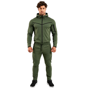 Ensemble de survêtement décontracté avec pantalon de jogging et sweat à capuche, style oversize et coupe empilée, idéal pour le sport - Product Image 1