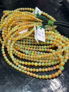 Cuentas Redondas Lisas de Ópalo Etíope Natural AAA de 4.5mm a 7mm, Piedras Preciosas para Joyería, Venta al Por Mayor, Exportación - Product Image 4