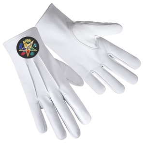 Export Quality OES Leather Formal <b>Gloves</b> with Black Decorative Patch - Product Image 3