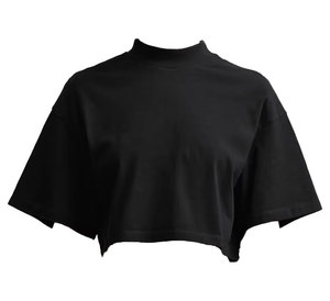 T-shirt de sport actif à manches courtes, décontracté, personnalisable, en coton, pour femme, coupe courte - Product Image 1