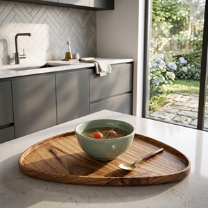 Juego de Utensilios de Cocina de Madera de Teca Sólida de Grado Alimenticio, Plato Orgánico Hecho a Mano, Vajilla de Madera Artesanal Balinesa, Utensilios de Preparación Culinaria - Product Image 3