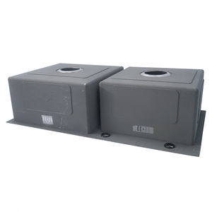 Évier de cuisine contemporain fait à la main en acier inoxydable avec conception de bord de cascade pour les rénovations de cuisine moderne - Product Image 5