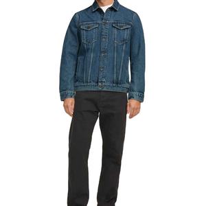 Veste en jean d'hiver pour homme de haute qualité, solide, foncée, respirante, à séchage rapide, 100% coton, style streetwear, plusieurs tailles disponibles - Product Image 1