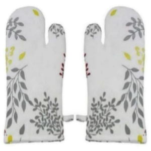 100% Natural Cotton Oven Mitts Premium Heat-Resistant Stylish Eco-Friendly Dishwasher Safe Washable Printed Design <b>Bakeware</b> - Product Image 2