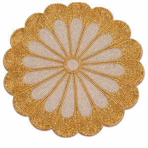 beaded placemat Mimosa Flower Beaded Placemat Mat Mat featuring a <b>butterfly</b> design <b>Butterfly</b> Design Embroidered <b>Dining</b> Mat - Product Image 5