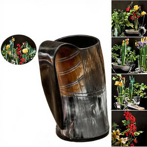 Mug en corne de buffle naturel, écologique et fait main, avec poignée, de haute qualité, pour bière, vin, hydromel, bière artisanale, verre à boire, Nouvel An, DIY, moderne, vierge - Product Image 6