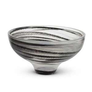 Handmade Swirl Glass <b>resin</b> Bowl Contemporary Footed Decorative Serving Bowl for Dining Room Table Centerpiece - Product Image 6
