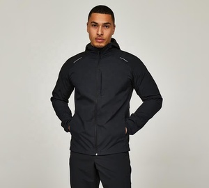 Men's Autumn Windproof Waterproof <b>Hooded</b> <b>Zip</b>-Up Lightweight Sporty Jacket for Running Cycling Outdoor Activities - Product Image 1