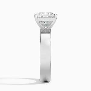 Bague de fiançailles en moissanite taille princesse 2 carats, large alliance solitaire pour mariée - Product Image 4