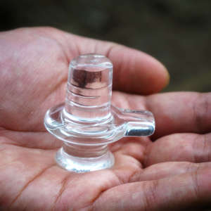 Glass Crystal Shivling Statue Handmade Spiritual Puja Decor for Home <b>Mandir</b> Temple Office Gift Wholesale - Product Image 1