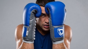 Gants de boxe en cuir bleu Dumela, design à lacets, marque de premier ordre - Product Image 2
