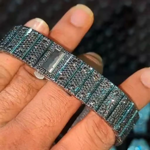 Black VVS Moissanite Diamond Watch Men Iced Out Stainless Steel Mechanical <b>Automatic</b> Luxury Fashion <b>Wristwatch</b> Pass Tester - Product Image 3