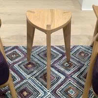 Modern Wooden <b>Stool</b> Minimalist Design Three-Legged Chair Home Furniture Bedroom Accent <b>Seat</b> - Product Image 2