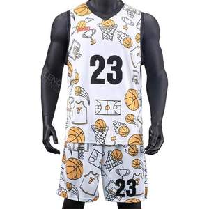 Uniformes de Baloncesto Transpirables y Ecológicos con Transferencia de Calor, al por Mayor, con Logotipo Personalizado para Equipos de Liga de Adultos - Product Image 1