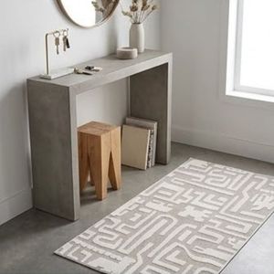 Newest Trending Abstract Pattern Rectangle Area <b>Rug</b> Modern Gray White Flat Weave Wool Acrylic Non-Slip <b>Living</b> <b>Room</b> Indoor Use - Product Image 4