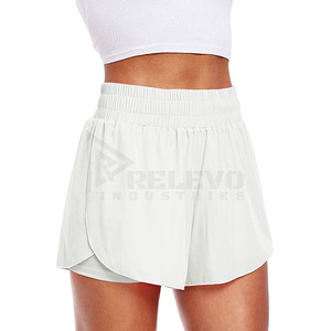 Shorts de sport pour femmes personnalisés, séchage rapide, polyester, pour la course à pied, l'entraînement, les exercices sportifs, avec ceinture élastique, vente en gros - Product Image 4