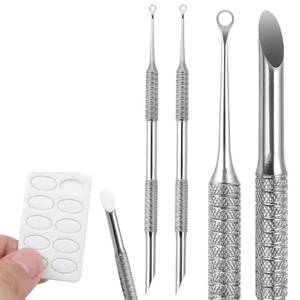 Ensemble d'outils à double extrémité Morje Surgical en acier inoxydable réutilisable pour repousser les cuticules avec poignée texturée pour manucure - Product Image 6
