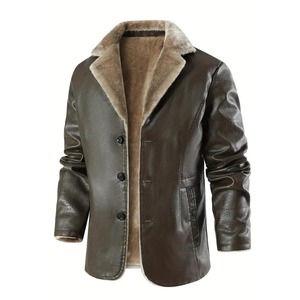 Manteau en cuir et fourrure de qualité supérieure avec intérieur chaud et finition de luxe, fabrication OEM - Product Image 1