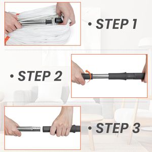 Mop in Microfibra con Manico Lungo da 55 Pollici, Auto-Svuotante, Facile da Spremere, per Pulizia Pavimenti in Legno Duro, Uso Intensivo - Product Image 3