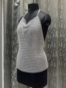 Armadura de Moda para Mujer, Estilo Moderno, Imitación Antigua, con Cadena de Aluminio Plateada - Product Image 2