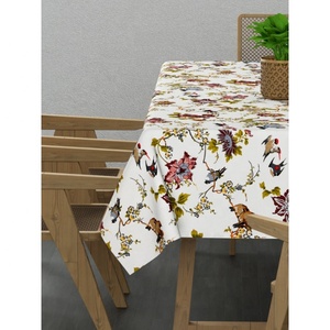 Haute qualité imprimé 100% coton nappe Table à manger couverture tissu belle Floral décor à la maison pur - Product Image 3