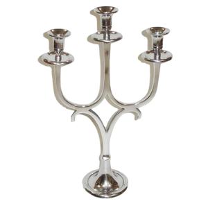 Candelabro de Menorah judía de aluminio de primera calidad para centro de mesa, candelabros de lujo modernos polacos brillantes para Decoración - Product Image 1