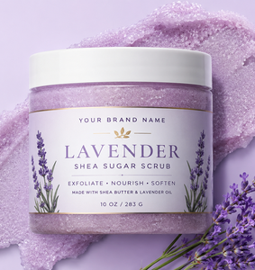 OEM Private Label Organic Lavender Shea Sugar <b>Body</b> <b>Scrub</b> Deep Exfoliating Moisturizing <b>Body</b> Polish for Wholesale Bulk Supply - Product Image 2