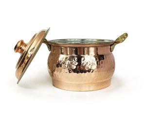 Casserole turque en cuivre martelé fait main, pot à soupe en aluminium personnalisé avec couvercle - Product Image 4