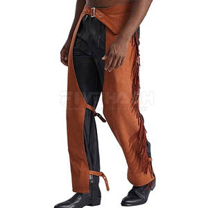 Pantalones de cuero de gamuza con diseño occidental elegante para montar a caballo y moda al aire libre - Product Image 2