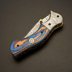 Cuchillo de Bolsillo de Edición Limitada de Acero de Damasco de Alta Calidad con el Mejor Diseño, Nueva Moda, Agarre Fuerte, Uso Industrial, Producto Palace LLC - Product Image 4