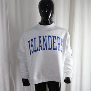 เสื้อสเวตเชิ้ตคอเต่าสีเทา ISLANDERS ASH GREY ผ้าฝ้าย 100% ปักลายสีน้ำเงิน คอเสื้อกว้าง URBAN PRODUCTIONS - Product Image 1