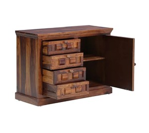 Solid Wood Accent Cabinet | 3D Hand-Carved Woven Pattern Sideboard | Wholesale Living Room Other Home Furniture - Product Image 1