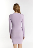 Fournisseur de robes moulantes côtelées personnalisées de haute qualité, robe mini à manches longues, design personnalisé