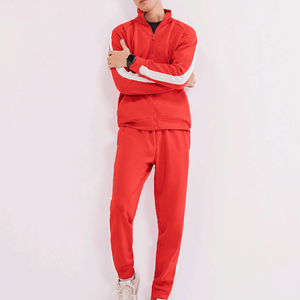 <span class=keywords><strong>Tuta</strong></span> sportiva da uomo rossa con blocchi di colore, giacca con zip e collo alto e <span class=keywords><strong>pantaloni</strong></span> lunghi. - Product Image 5