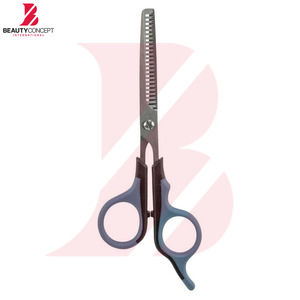 Tijeras de Adelgazamiento con Mango de Plástico en Dos Tonos, Gris y Azul, Tijeras Profesionales de Peluquería de Acero Inoxidable, Herramientas para Cortar el Cabello - Product Image 3