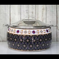 Casserole moderne en acier inoxydable, récipient de service, forme élégante, écologique, idéal pour les mariages, la restauration et les occasions spéciales