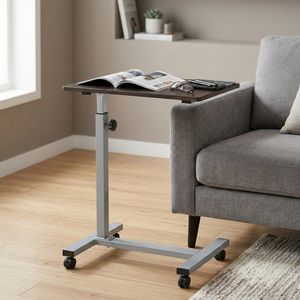 Escritorio de metal portátil ajustable para oficina en casa o dormitorio, diseño moderno, ancianos, personas mayores o adultos, almacenamiento en casa, seguridad primero - Product Image 1