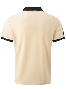 เสื้อโปโลชาย แขนสั้น ผ้าฝ้าย สีพื้น ดีไซน์ปกติดกระดุม ทรงปกติ ผ้าถักกันยับ - Product Image 3