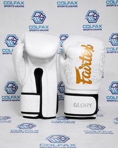 ถุงมือชกมวย Fairtex ของ Colfax Sports Wears แบบสั่งทำสีได้ พร้อมเชือกผูก ดีไซน์พิเศษ โลโก้ Glory สำหรับ MMA และ Sanda - Product Image 1