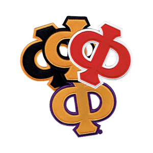 Parches Bordados con Letras Griegas para Hermandades y Fraternidades, Originales de Taiwán, Aspecto Elegante, Tela de Sarga, Termoadhesivos, con Borde Cosido - Product Image 1