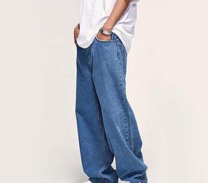 Pantalones Vaqueros Clásicos para Hombre, Corte Recto, Casuales, de Algodón, Estilo Urbano, para Uso Diario - Product Image 1