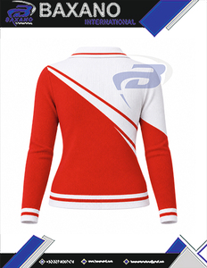 เดลต้า |   ซิกมา |   เสื้อสเวตเตอร์ถักอะคริลิคสำหรับผู้หญิง Theta Custom สีแดงขาว คอวี แขนยาว - Product Image 5