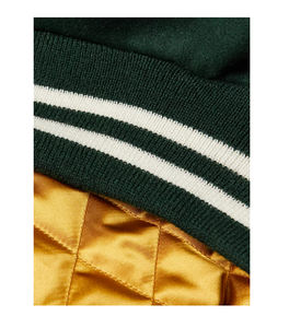 Veste universitaire en laine d'hiver sur mesure OEM, veste de baseball en laine et cuir pour homme, veste universitaire pour homme - Product Image 5