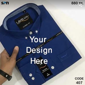 Chemise en tissu de coton de logo personnalisé de luxe à la mode multicolore de haute qualité pour hommes confortable meilleure qualité à bas prix de BD - Product Image 1