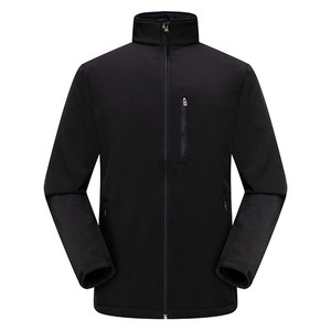Wholesale Winter Waterproof Men's Softshell Fleece Jacket Custom Embroidery Zipper Closure Hooded <b>Design</b> High Quality - Product Image 2